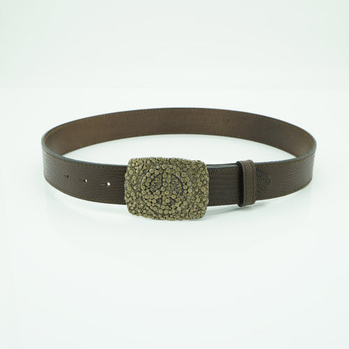 38mm stitch lizard leather belt