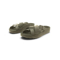 Freequency footwear Woven Cross-strap Slide Sandal