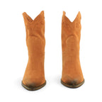 Juice Western-inspired Ankle Boot in Luxuriously Soft Burnt Orange