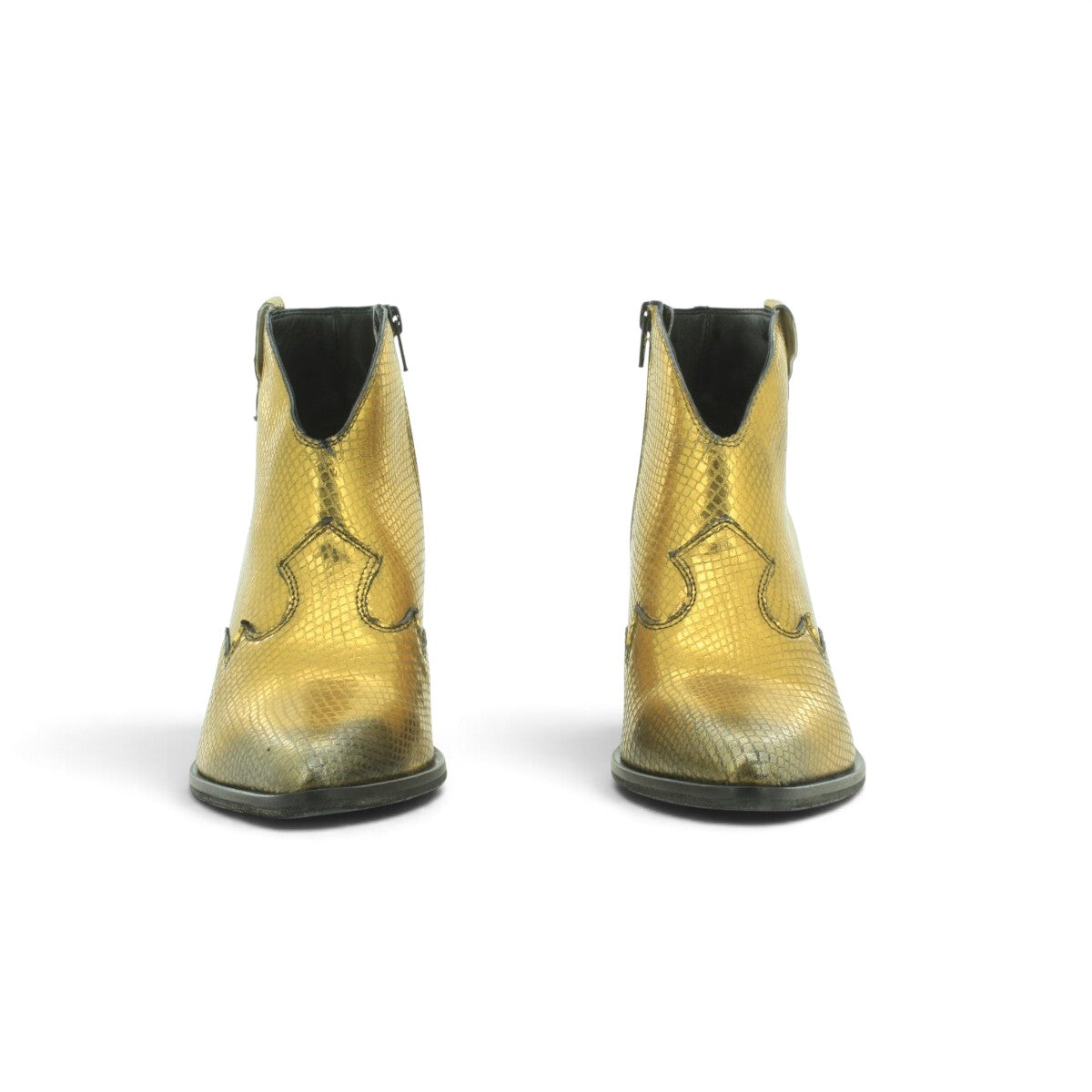 Juice Gold Metallic Western Bootie