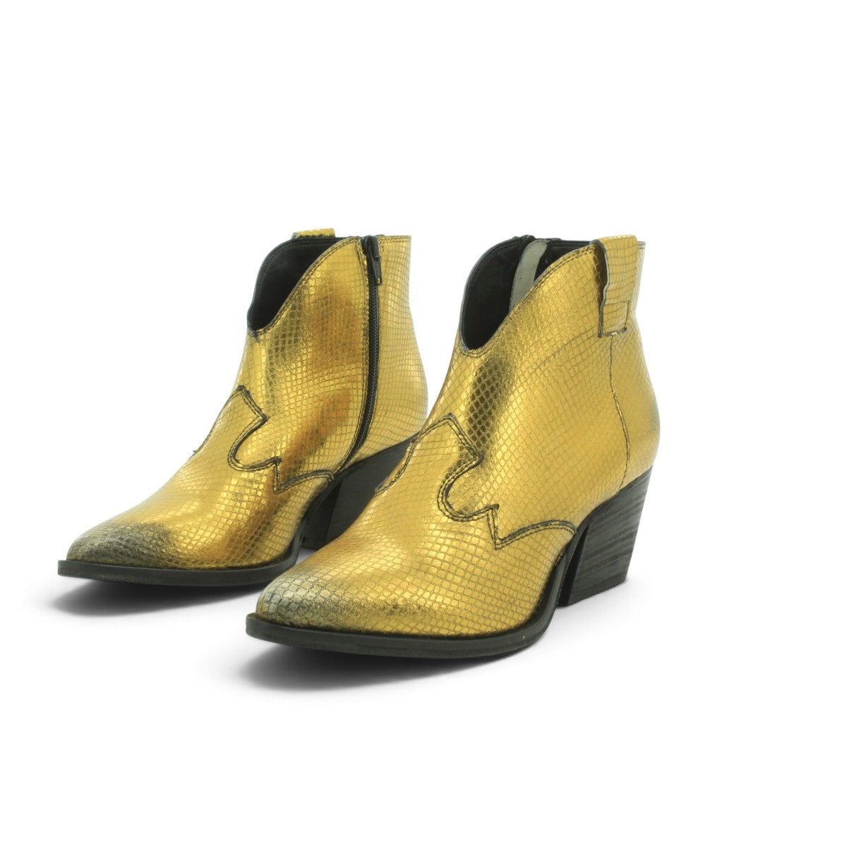 Juice Gold Metallic Western Bootie