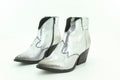 Juice Silver Metallic Western Bootie