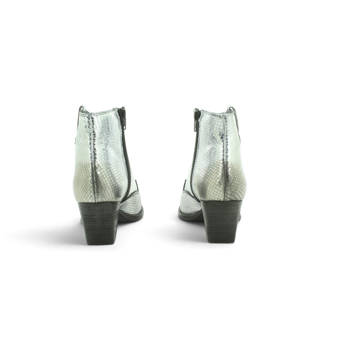 Juice Silver Metallic Western Bootie