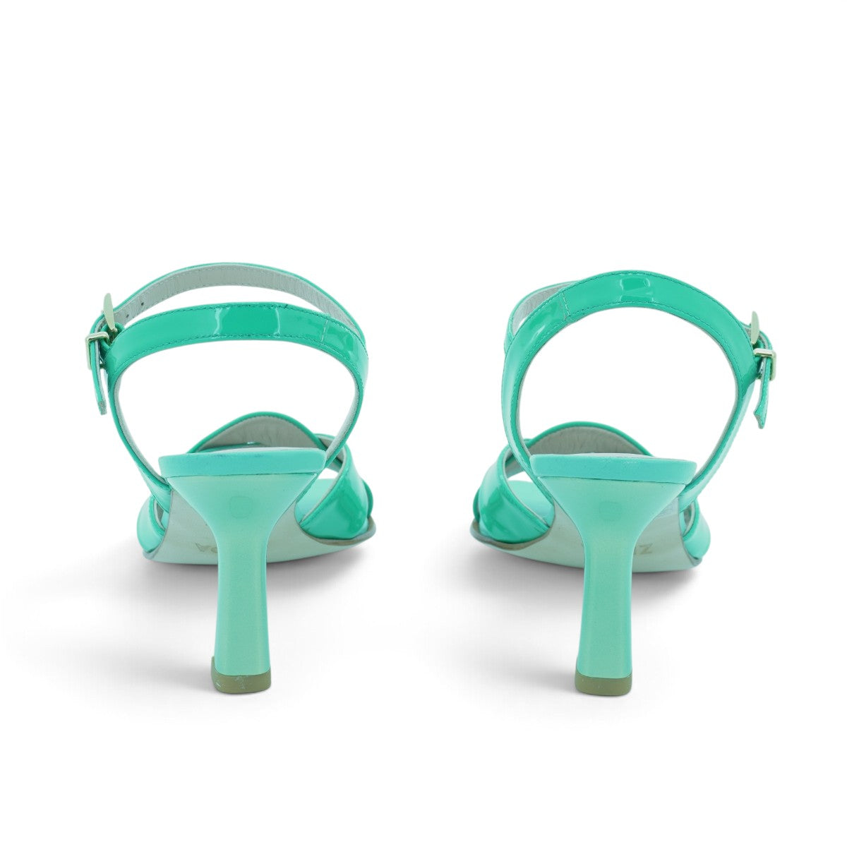 Zinda Mint Patent Leather Heeled Sandal