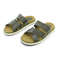 Ambitious Wide-strap Crossover Slide in Rich Dark Olive