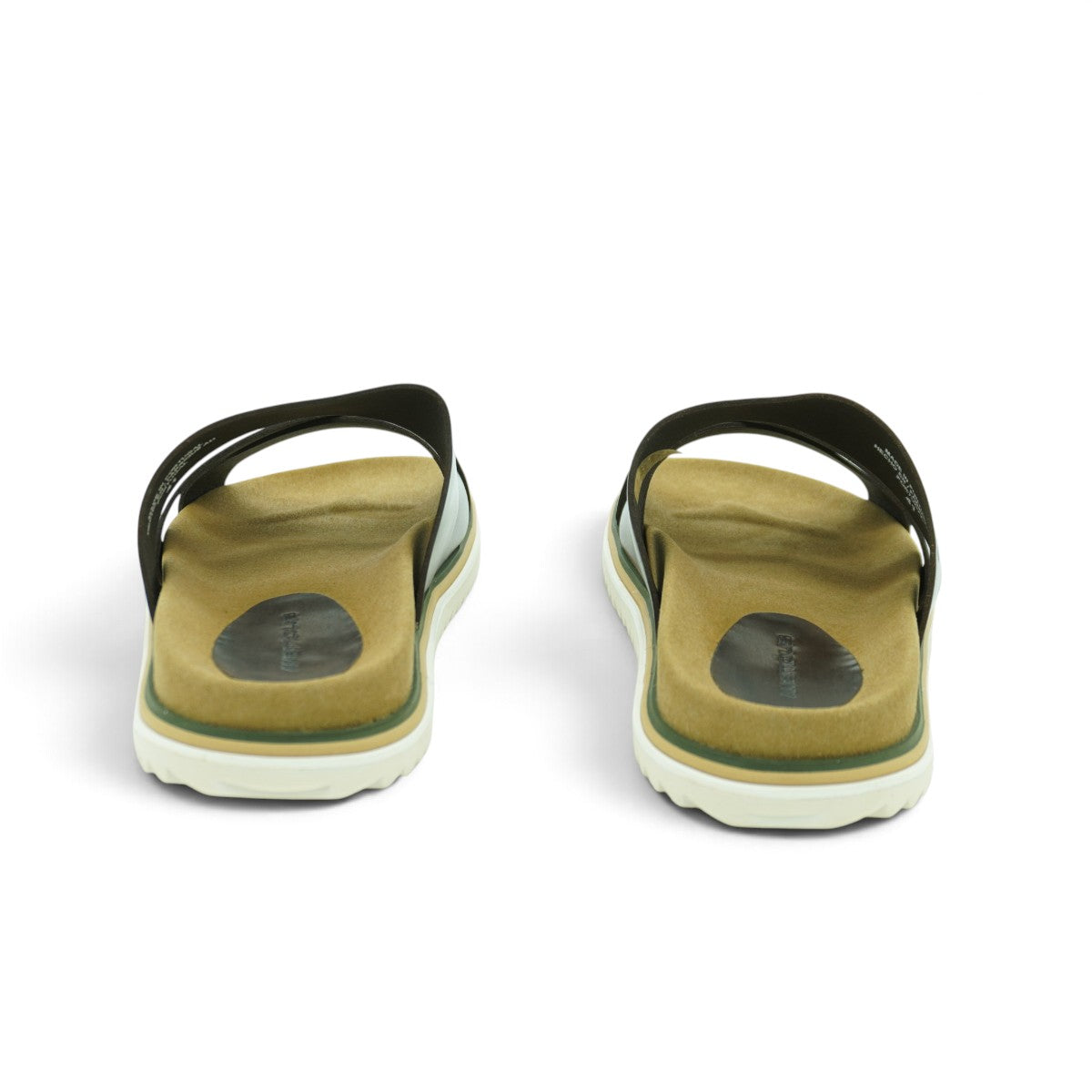 Ambitious Wide-strap Crossover Slide in Rich Dark Olive