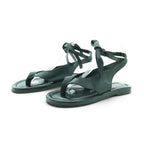 As98 Flat Toe-ring Sandal in Beautifully Distressed Black