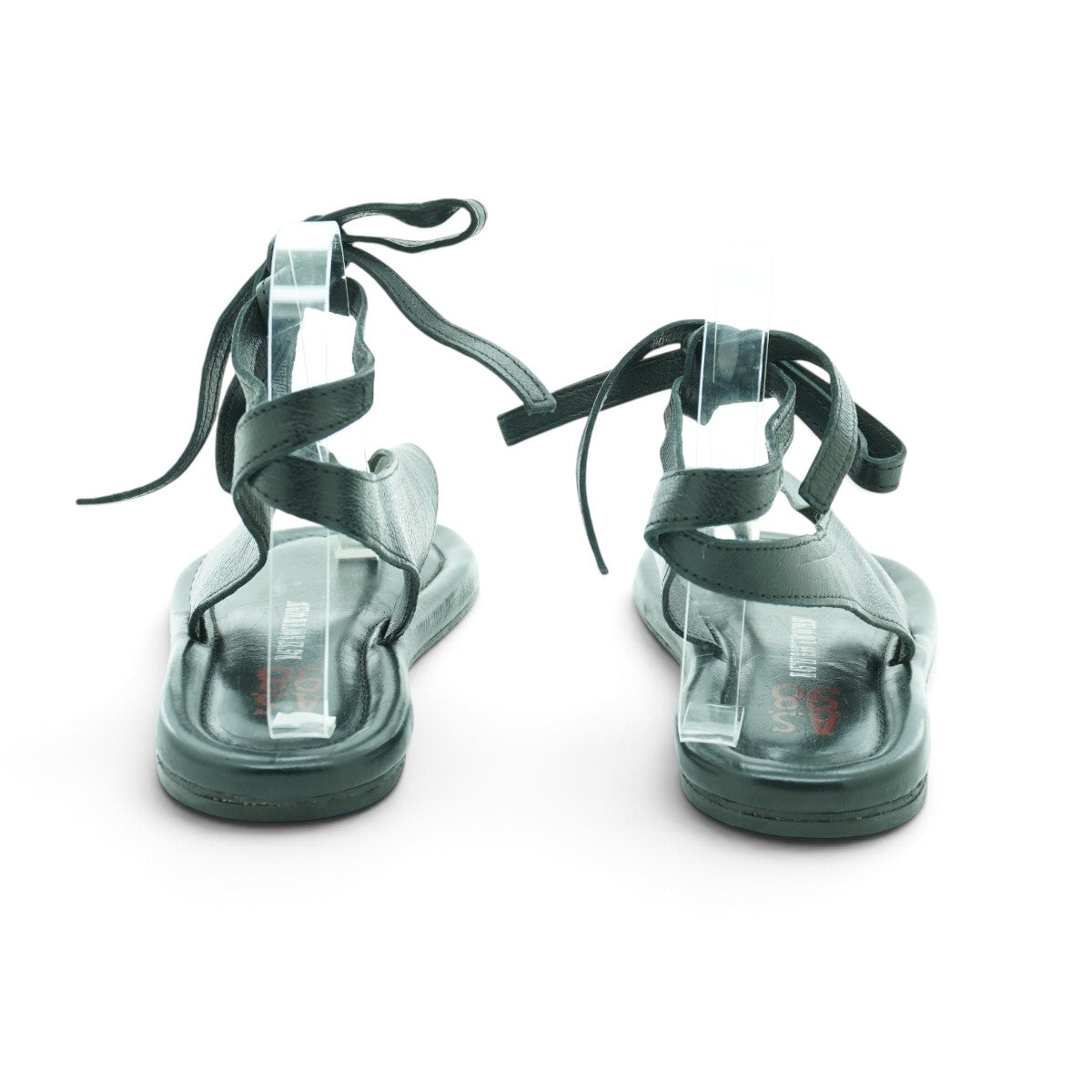 As98 Flat Toe-ring Sandal in Beautifully Distressed Black