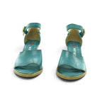 As98 Ankle-strap Heeled Sandal in Rich Teal