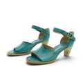 As98 Ankle-strap Heeled Sandal in Rich Teal