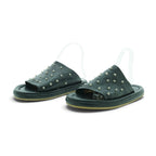 As98 Wide-strap Slide in Black Pebbled