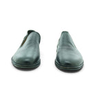 As98 Slip-on Loafer in Rich Dark Green Pebbled