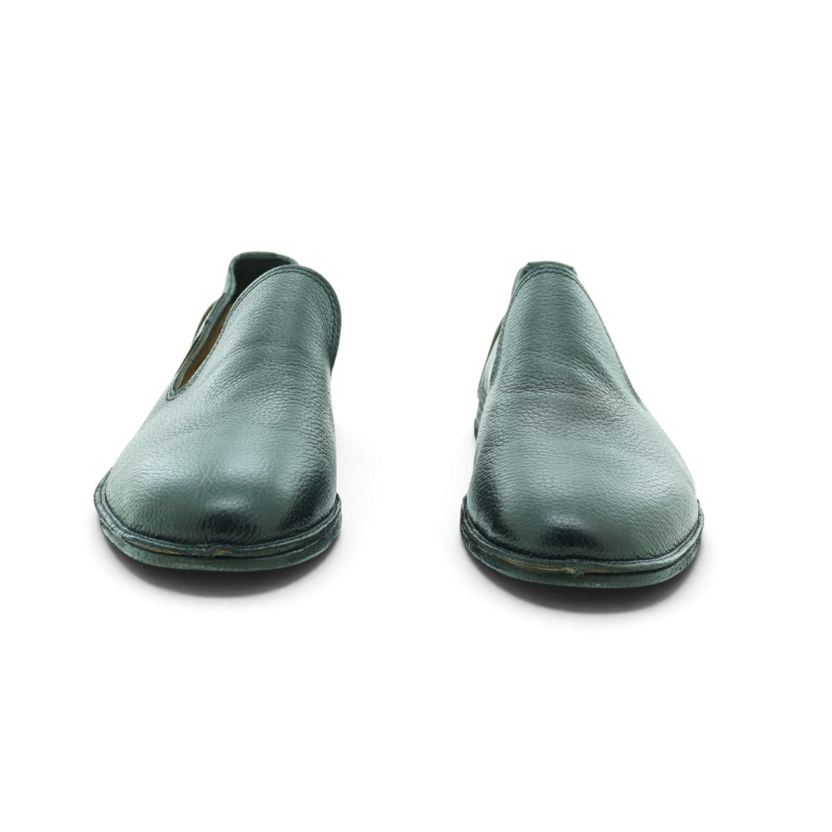 As98 Slip-on Loafer in Rich Dark Green Pebbled