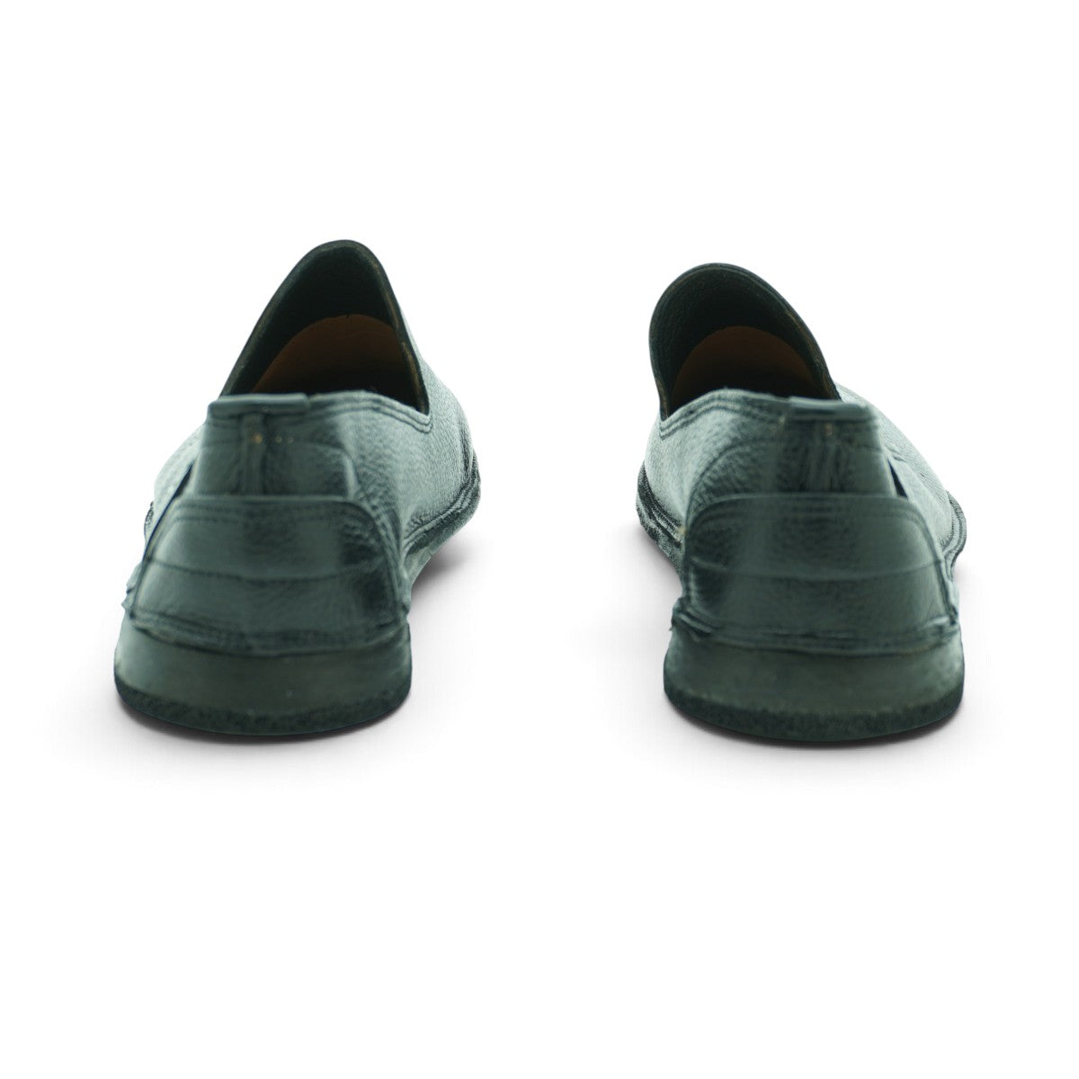 As98 Slip-on Loafer in Rich Dark Green Pebbled