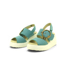 Fly London Platform Sandal in Soft Turquoise