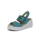Fly London Platform Sandal in Soft Turquoise