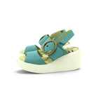 Fly London Platform Sandal in Soft Turquoise