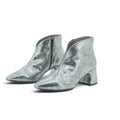 Wonders Ankle Boot in Crinkled Silver Metallic