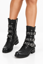 A.S. 98 Biker Boot in Supple Black | 2025ASW01