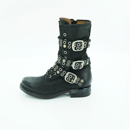 A.S. 98 Biker Boot in Supple Black | 2025ASW01