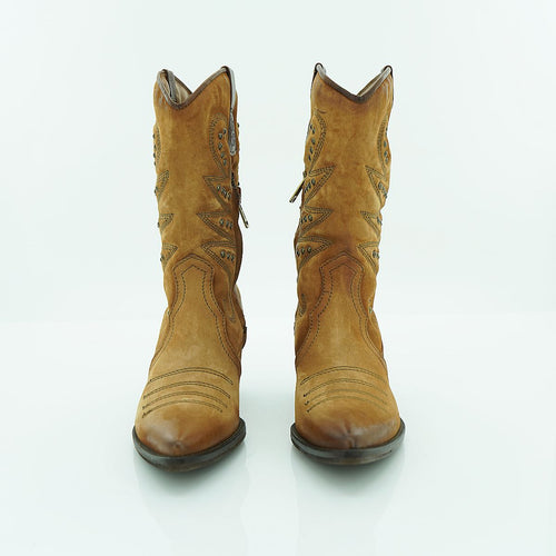 A.S. 98 Tall Western Boot in Rich Tan | 2025ASW07