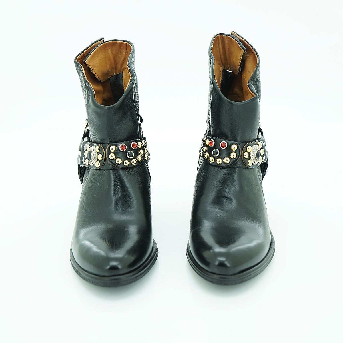 A.S. 98 Heeled Ankle Boot in Smooth Black | 2025ASW11