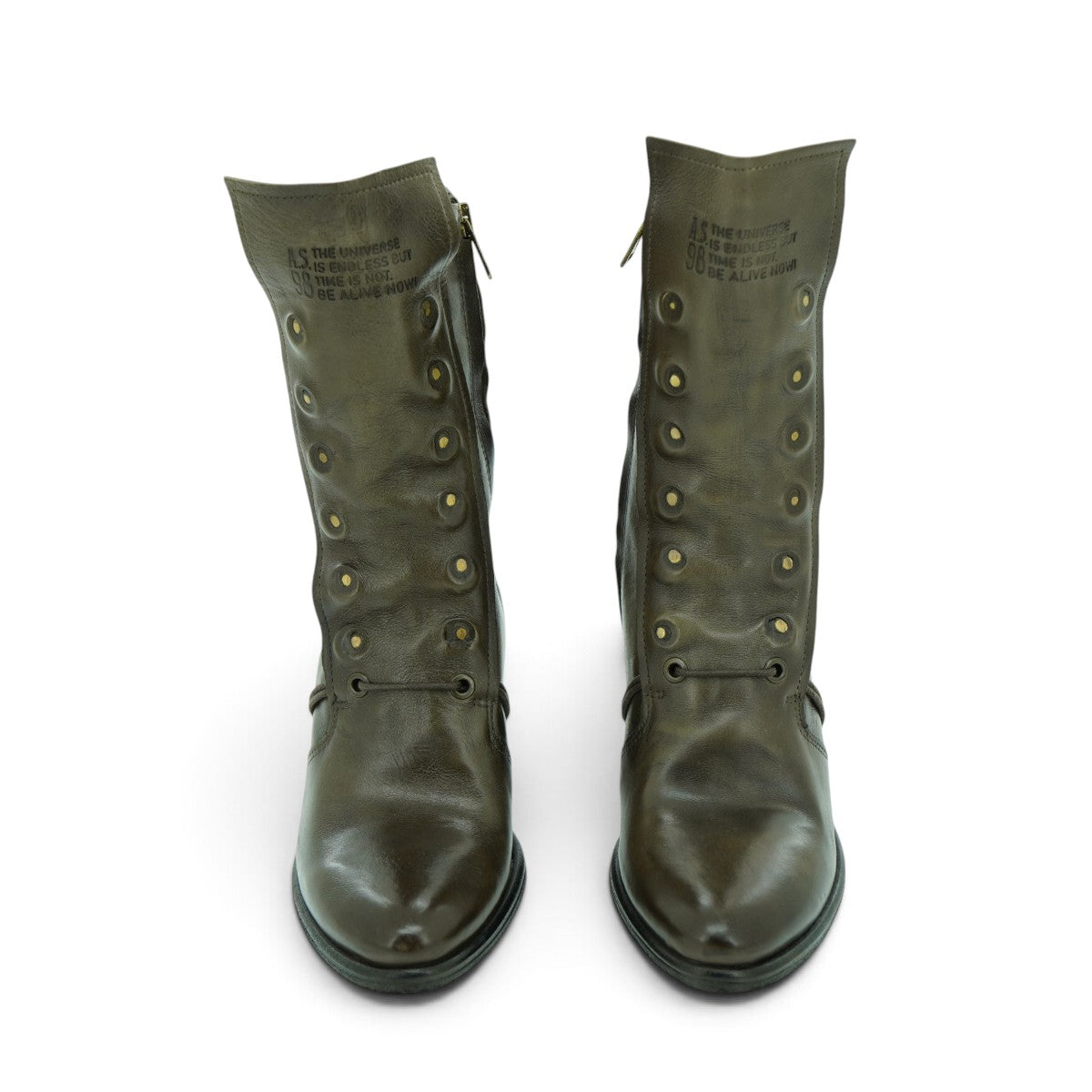 A.S. 98 Heeled Ankle Boot in Polished Rich Brown | 2025ASW15