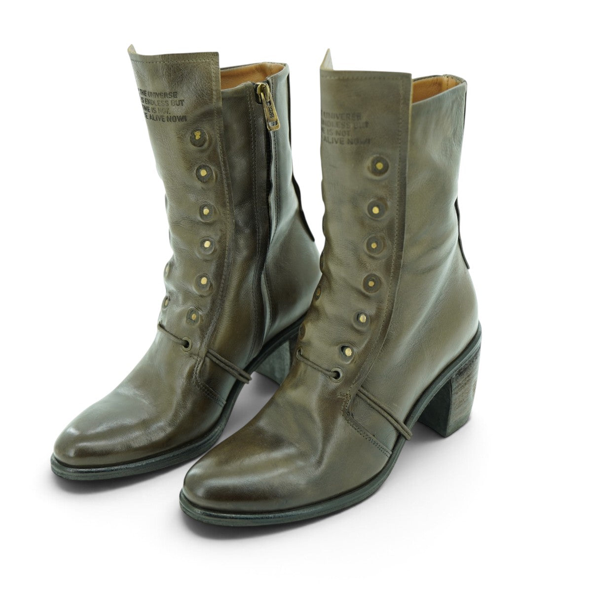 A.S. 98 Heeled Ankle Boot in Polished Rich Brown | 2025ASW15