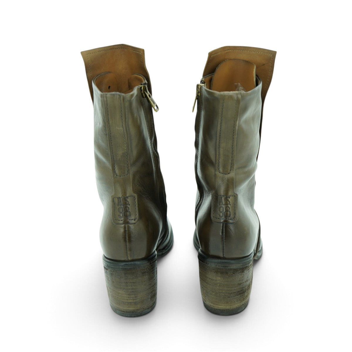 A.S. 98 Heeled Ankle Boot in Polished Rich Brown | 2025ASW15