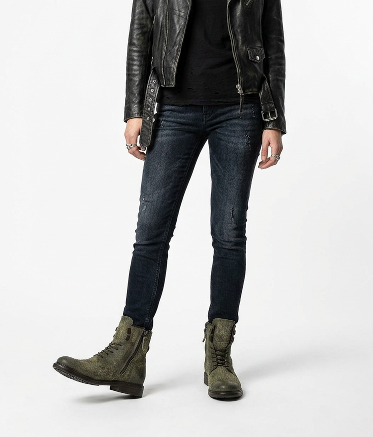 A.S. 98 Combat Boot in Extraordinary Distressed Olive | 2025ASW22