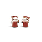 Crea Strappy Heeled Sandal in Rich Burgundy