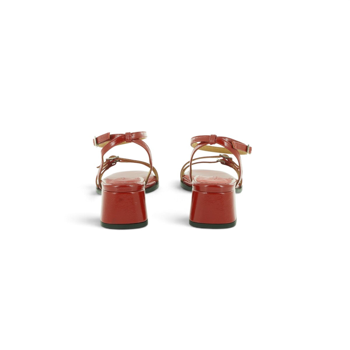 Crea Strappy Heeled Sandal in Rich Burgundy