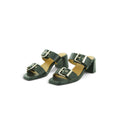 Crea Double-strap Heeled Mule
