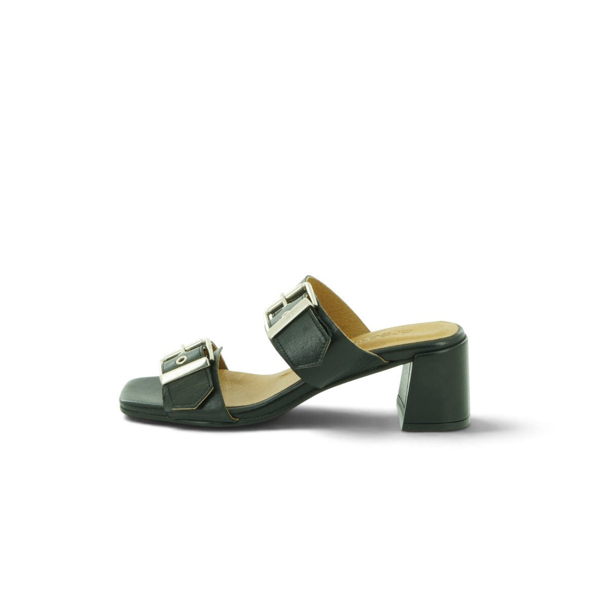 Crea Double-strap Heeled Mule