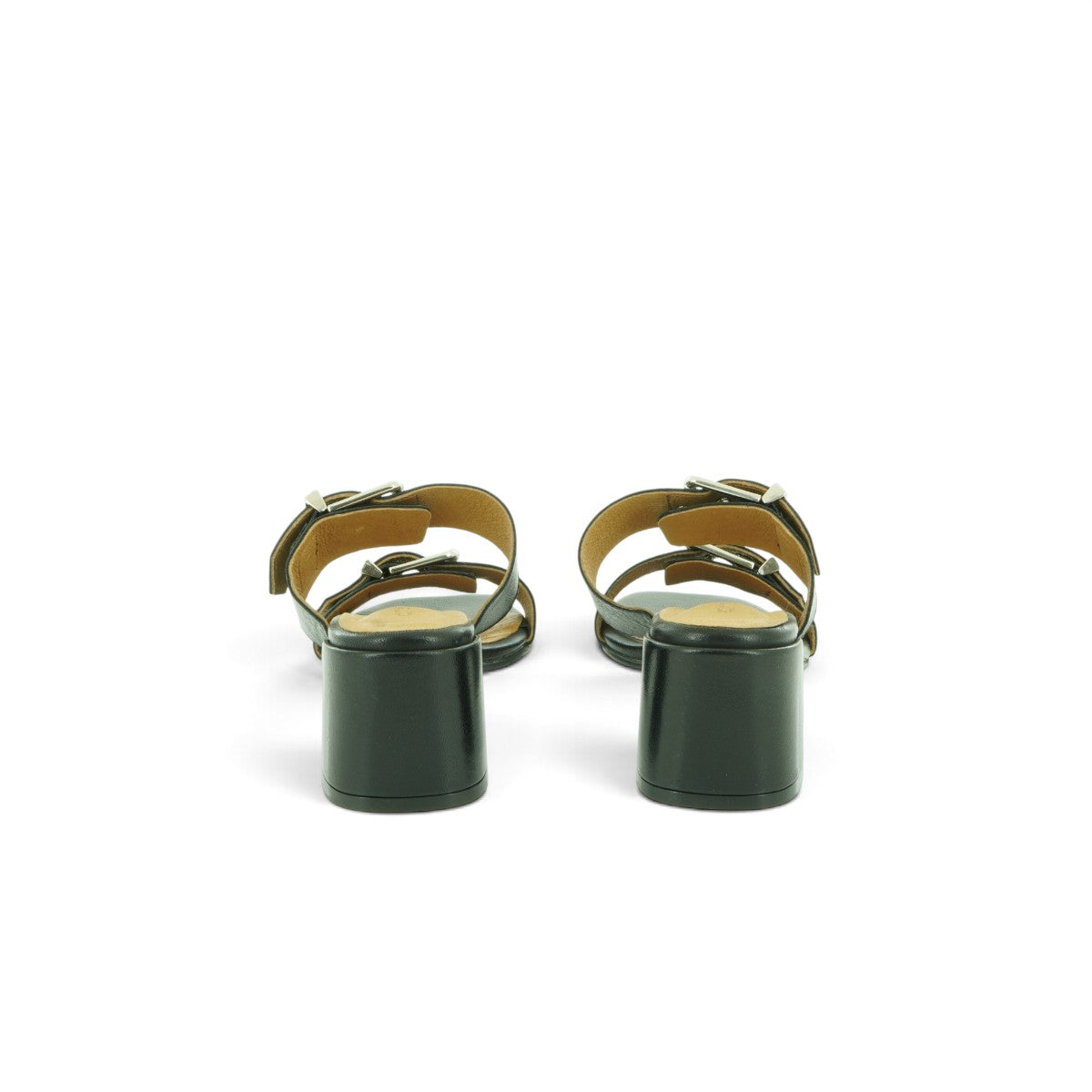 Crea Double-strap Heeled Mule