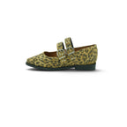 Crea Double-strap Mary Jane Flat in Luxurious Leopard Print