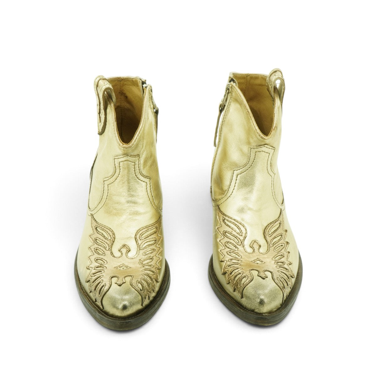 EV Metallic Gold Ankle Boot