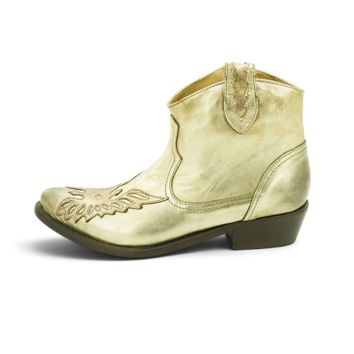 EV Metallic Gold Ankle Boot