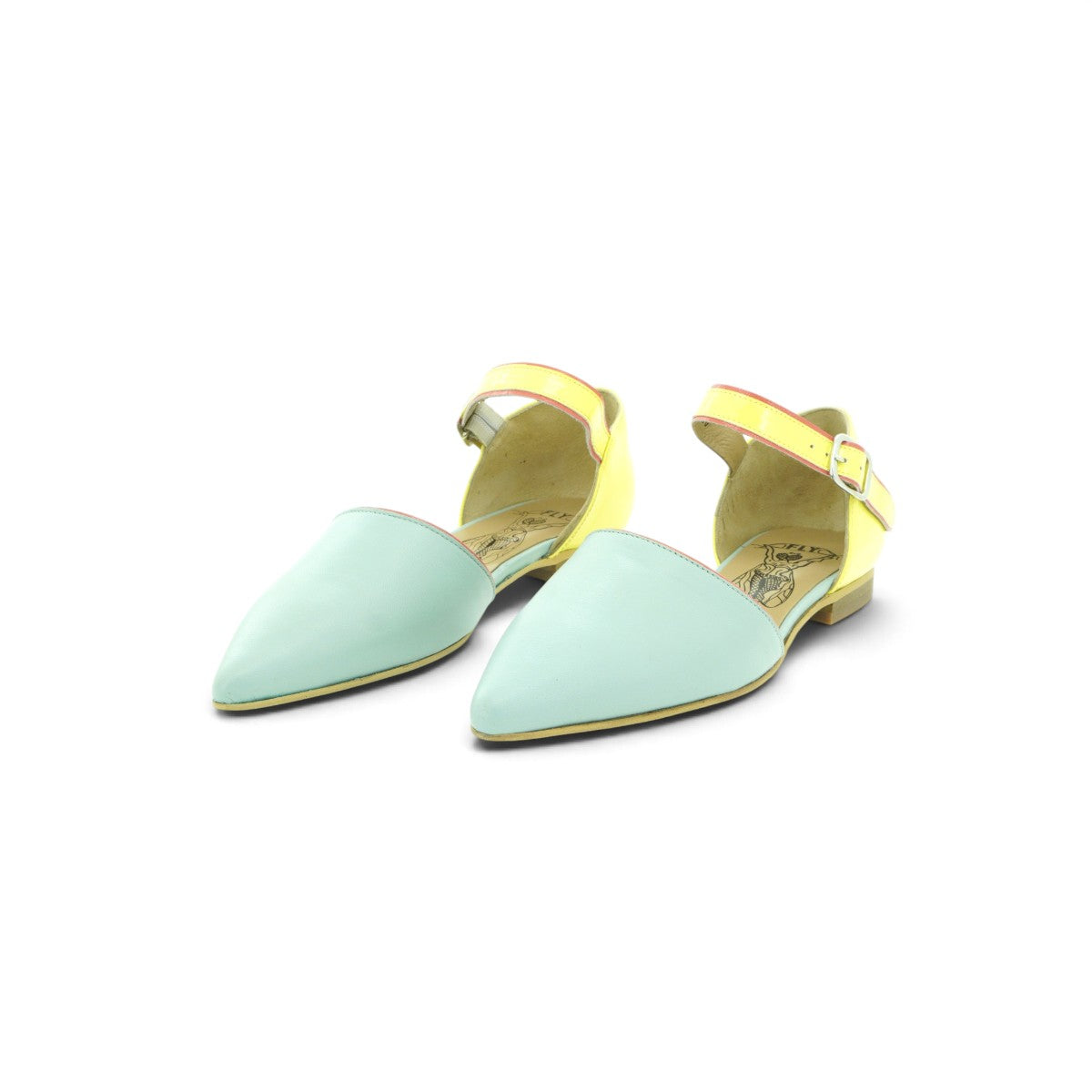 Fly London Colour-block Pointed-toe Flat