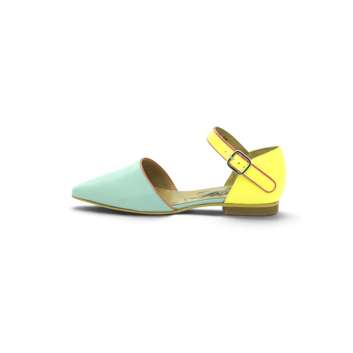 Fly London Colour-block Pointed-toe Flat