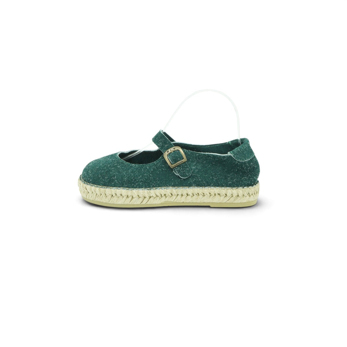 Fly London T-bar Espadrille in Rich Dark Green