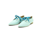 Fly London Pointed-toe Lace-up Flat in Soft Baby Blue