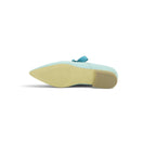 Fly London Pointed-toe Lace-up Flat in Soft Baby Blue
