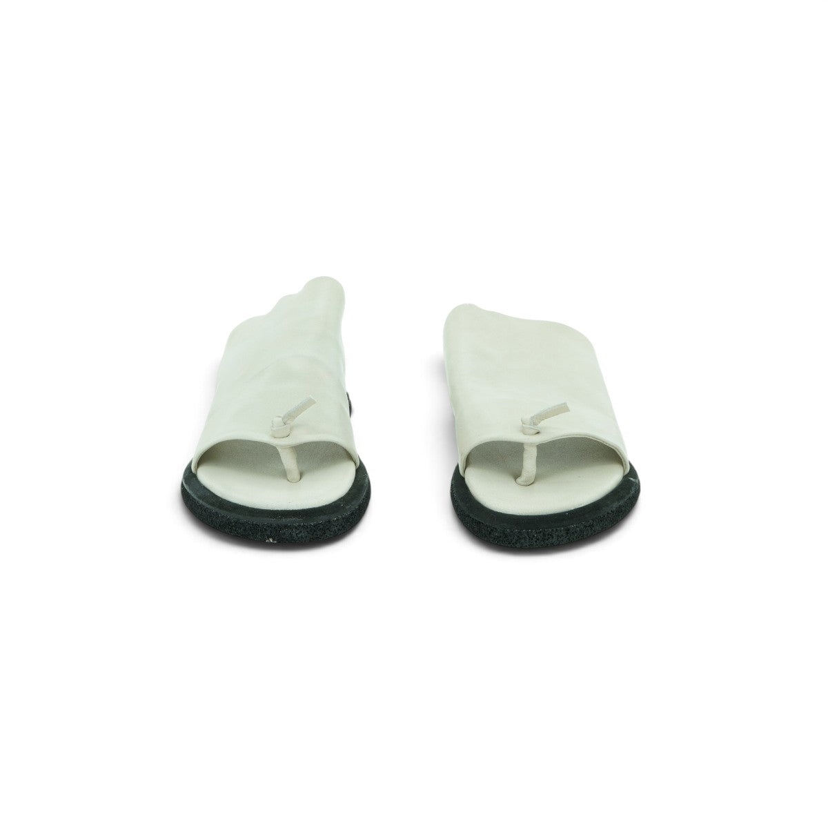 History Wide-strap Toe-post Slide in Soft Cream