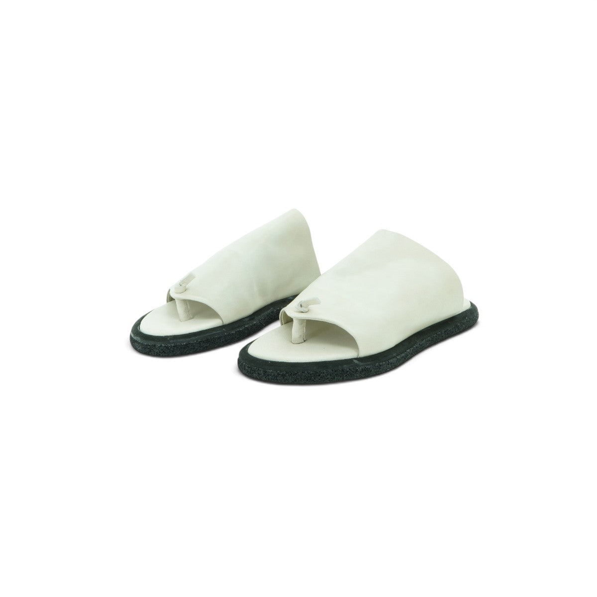 History Wide-strap Toe-post Slide in Soft Cream