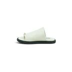 History Wide-strap Toe-post Slide in Soft Cream