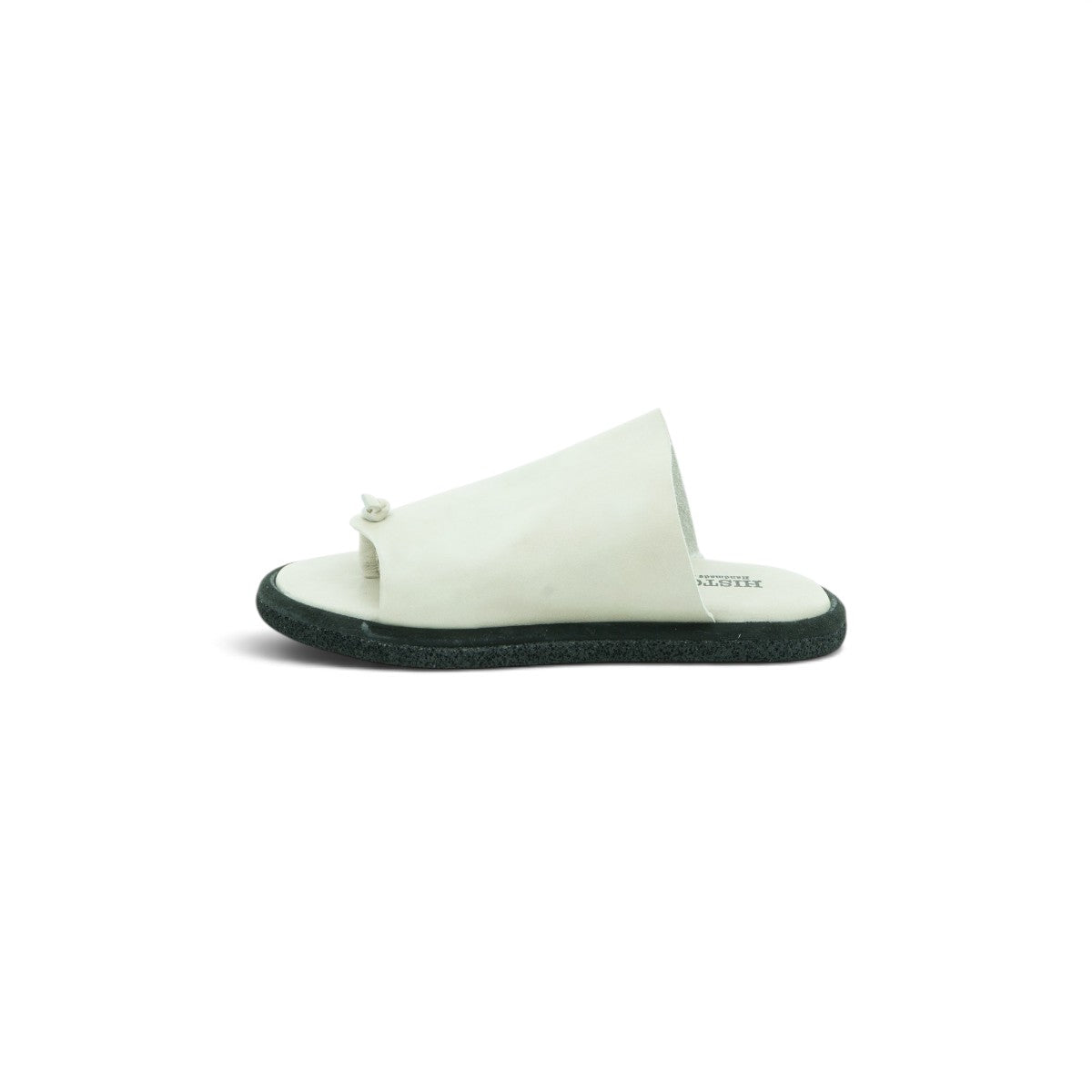 History Wide-strap Toe-post Slide in Soft Cream