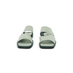 History Double-strap Flat Slide in Soft Cream