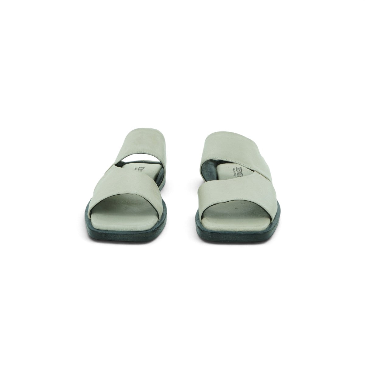 History Double-strap Flat Slide in Soft Cream