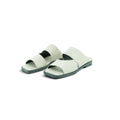 History Double-strap Flat Slide in Soft Cream